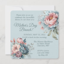 Elegant Peony Floral Mother's Day Brunch 