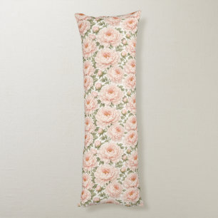 Elegant Peony Floral Pattern Body Cushion