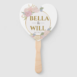Elegant Peony Lily Rose Wedding       Hand Fan