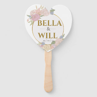 Elegant Peony Lily Rose Wedding       Hand Fan