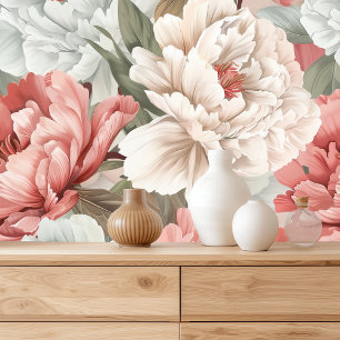 Elegant Peony Seamless Pattern Wallpaper