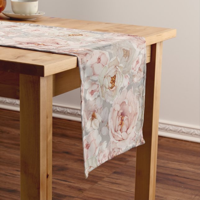  Elegant Peony Table Runner (In Situ)