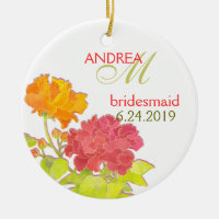 Elegant Peony Wedding Bridesmaids Gift