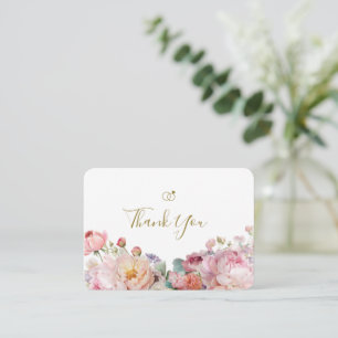 Elegant Peony Whisper Thank You Card