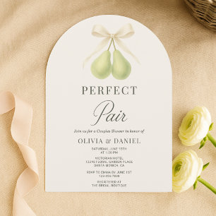 Elegant Perfect Pair Couples Shower Invitation