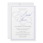 Elegant Periwinkle Calligraphy Bridal Shower