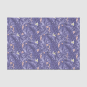 elegant periwinkle floral tiled pattern  tissue paper