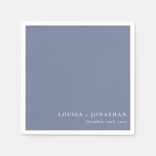 Elegant Periwinkle Trendy Minimal Custom Napkin (Front)