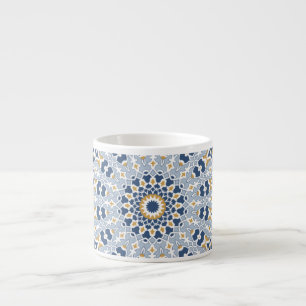 Elegant Persian Blue Arabesque Oriental Decoration Espresso Cup