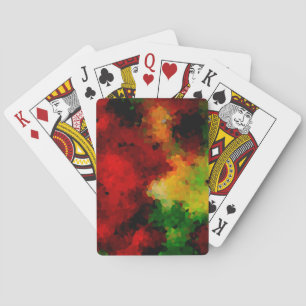 Elegant, personal card, multi-coloured, abstract playing cards