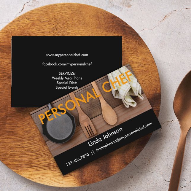 Elegant Personal Chef Business Card (Creator Uploaded)