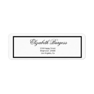 Elegant Personal  Monogram Black and White