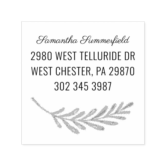 Elegant Personal Office Return Address Self-inking Stamp (Design)