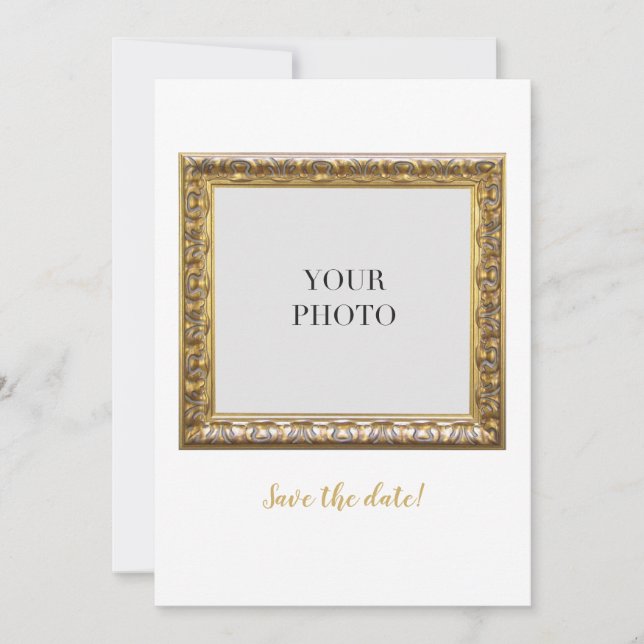 Elegant Personal Photo and Text Save The Date (Front)