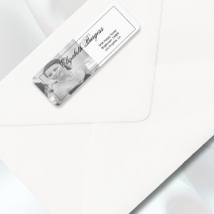 Elegant Personal Photograph Black White Address