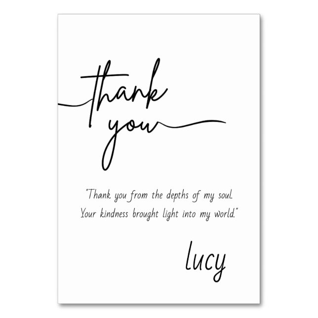 Elegant Personal Thank You Card (Front)