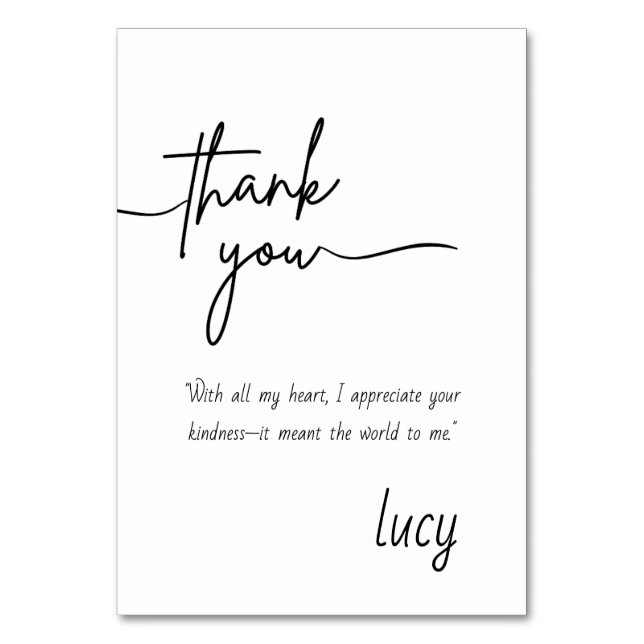Elegant Personal Thank You Card (Front)