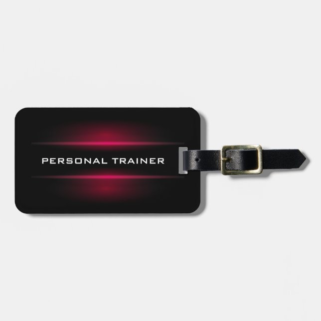 Elegant Personal Trainer Luggage Tag (Front Horizontal)