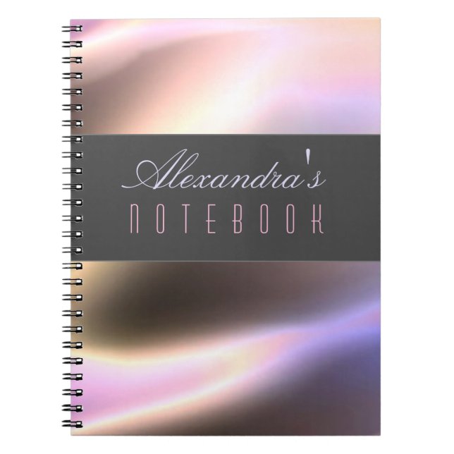 Elegant Personalise Name Notebook (Front)