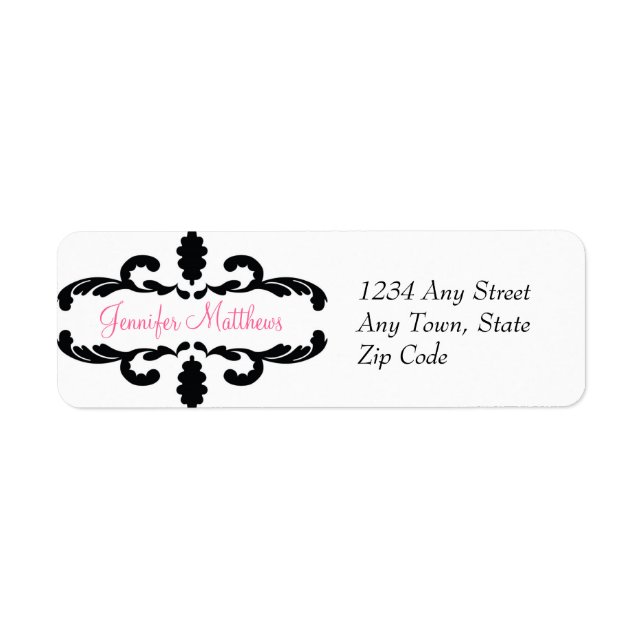 Elegant Personalised Address Label (Front)
