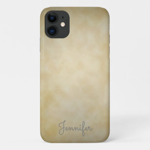 Elegant Personalised Aged Parchment iPhone 11 Case