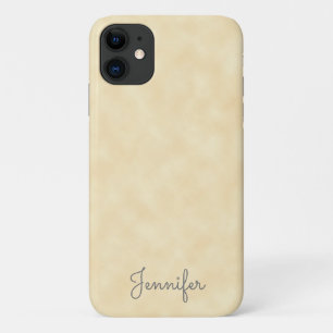 Elegant Personalised Antique Parchment iPhone 11 Case