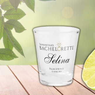 Elegant Personalised Bachelorette Party Shot Glass
