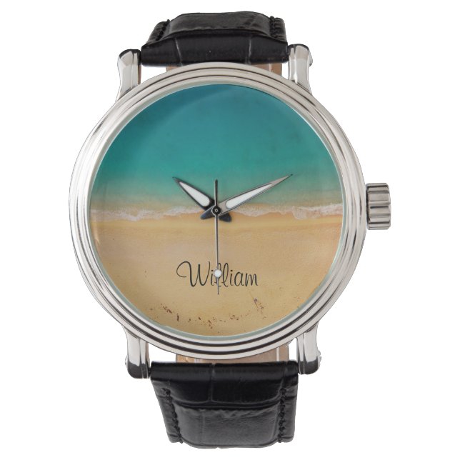 Elegant personalised beach sea watch (Front)
