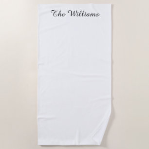 Elegant Personalised Beach Towel