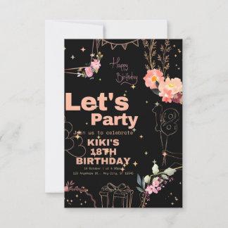Elegant Personalised Birthday Blessing Card