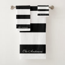 Elegant Personalised Black and White Stripes