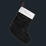 Elegant Personalised Black Floral Blush Pink  Small Christmas Stocking<br><div class="desc">This elegant,  personalised black floral blush pink script Small Christmas Stocking will add a festive touch to your holiday mantle.</div>