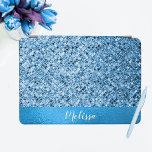 Elegant Personalised Blue Glitter Look Luxury iPad Air Cover<br><div class="desc">Elegant Personalised Blue Glitter Look Luxury iPad Air Cover  . Perfect pattern for any person.</div>