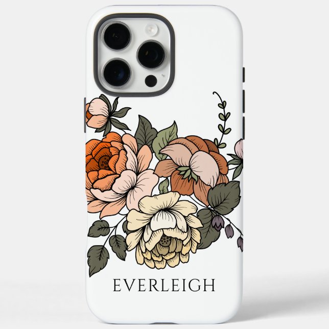Elegant Personalised Botanicals Case-Mate iPhone Case (Back)