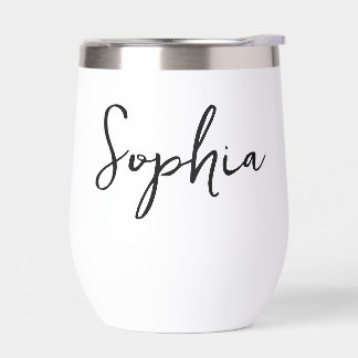 Elegant Personalised Bridal Party Wine Tumblers |