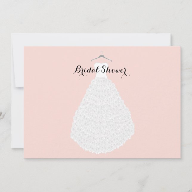 Elegant personalised bridal shower invitation (Front)