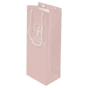 Elegant Personalised Bridesmaid Wine Gift Bag