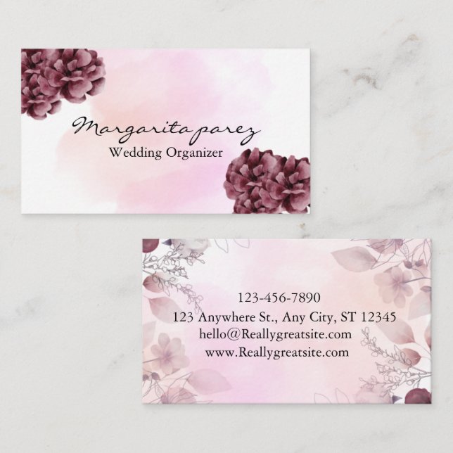 Elegant Personalised  Business Card (Front/Back)