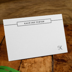 Elegant Personalised Business Flat Note Card