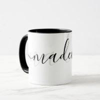 Elegant Personalised chic Modern Grey and black