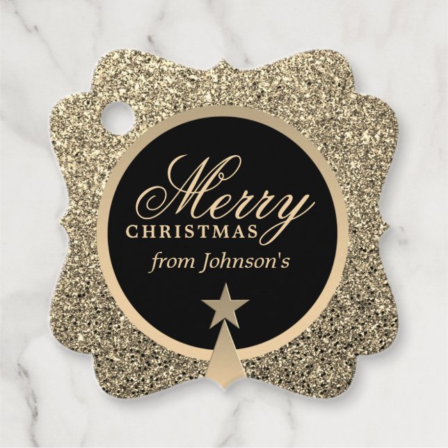 Elegant Personalised Christmas Gift Tag (Front)