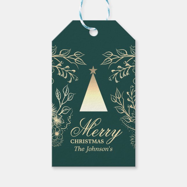 Elegant Personalised Christmas Gift Tags (Front)
