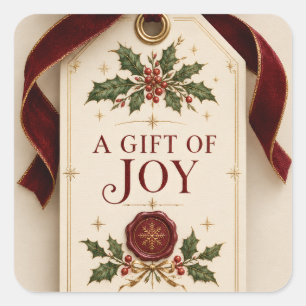Elegant Personalised Christmas, Vintage Gift Tag
