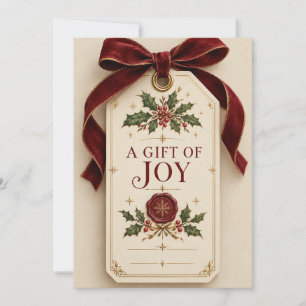 Elegant Personalised Christmas, Vintage Gift Tag Card