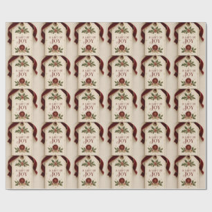 Elegant Personalised Christmas, Vintage Gift Tag Wrapping Paper