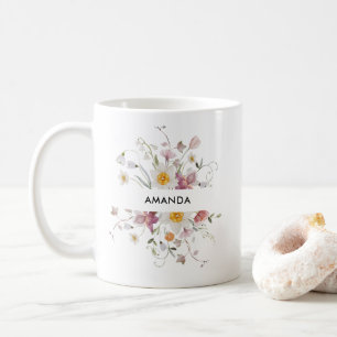 Elegant Personalised Coffee Mug – Watercolor