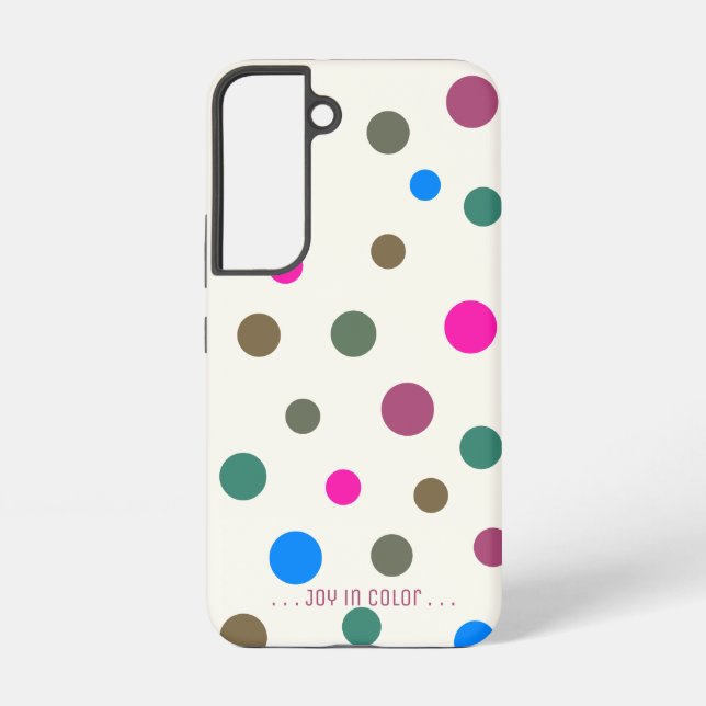 Elegant Personalised Colourful Polka Dots Pattern Samsung Galaxy S22 Case (Back)