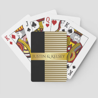 Elegant Personalised Couples Names Playing Cards