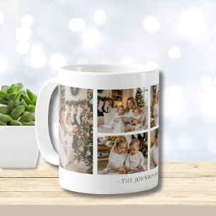Elegant Personalised Custom Family Photo Collage Coffee Mug
