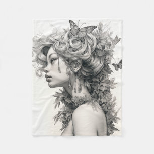 Elegant Personalised Custom Photo Add Your Own Fleece Blanket